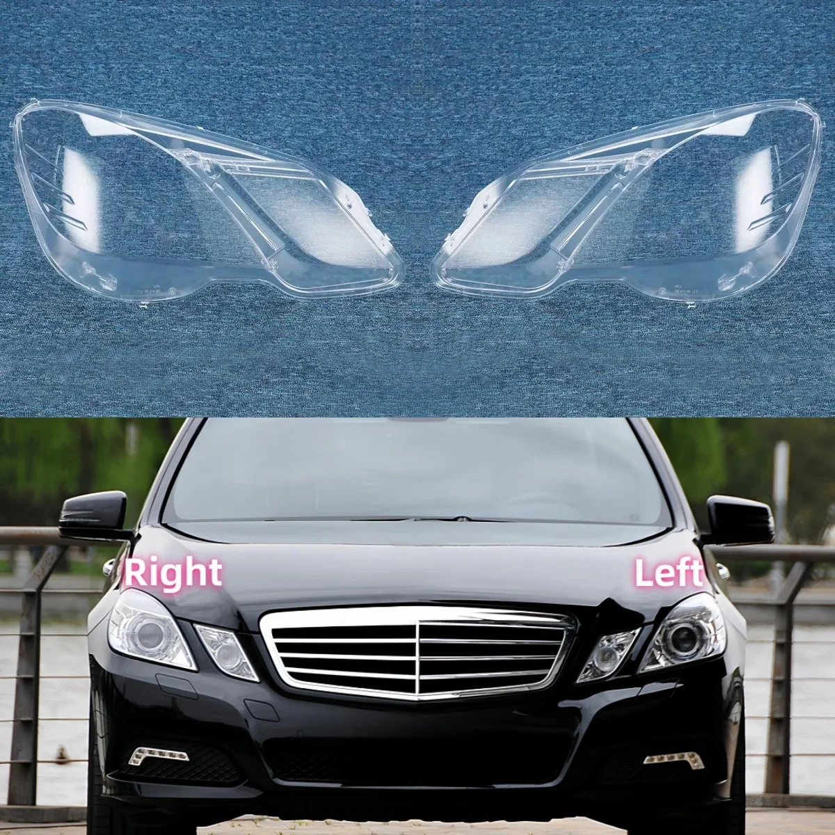 

Для Mercedes Benz W212 2009 2010 2011 2012 E Class E200 E260 E300 E350 Автомобильные фары, чехлы для линз фар