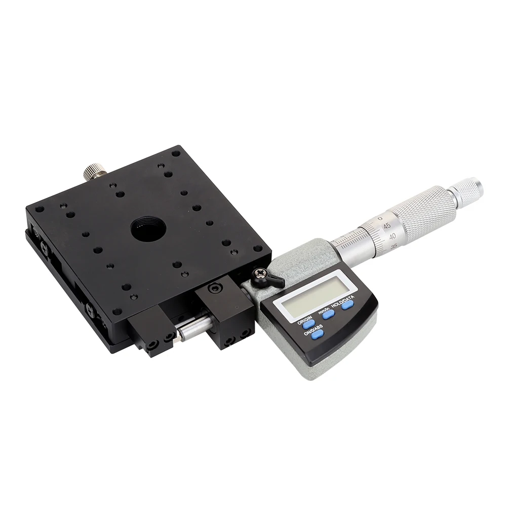 80x80mm 0.001mm Linear Translation Stage SEMX80-AS Micrometer Platform Digital Displayed