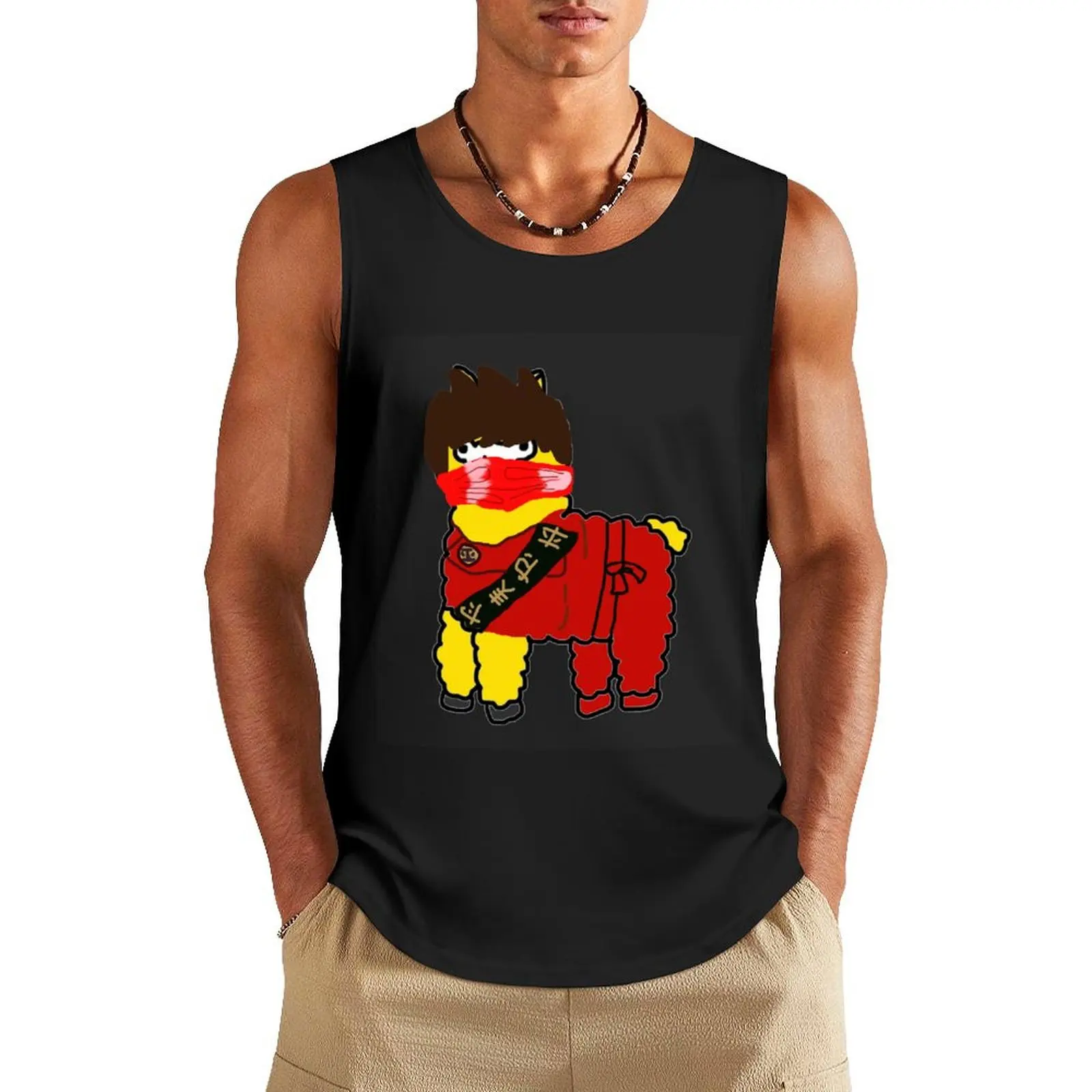 

Kai The Ninja Alpaca Tank Top bodybuilding t-shirt men clothing gym wear men