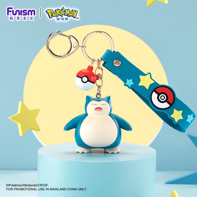 Anime Pokemon Figuren Snorlax Mimikyu Cubone Schlüsselanhänger Autoschlüssel Schulranzen Rucksack Dekoration Schreibtisch Dekoration Spielzeug Geschenk – Detail 4
