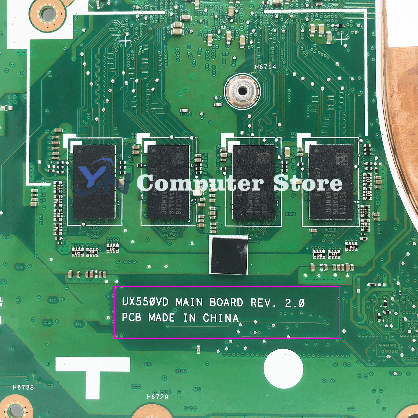 Imagem -06 - Placa-mãe Portátil para Asus Zenbook Pro Ux550v Ux550vd Ux550ve I57300h I7-7700hq Gtx1050ti 4g Gtx1050 4g 16gb