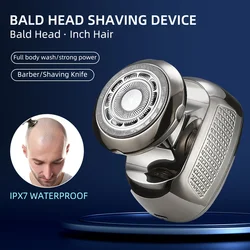 Head Shaver 5 in 1 Electric Razor for Bald Men Trimmer With Nose Hair Sideburns Clipper Waterproof Wet Dry Men's Grooming Kit