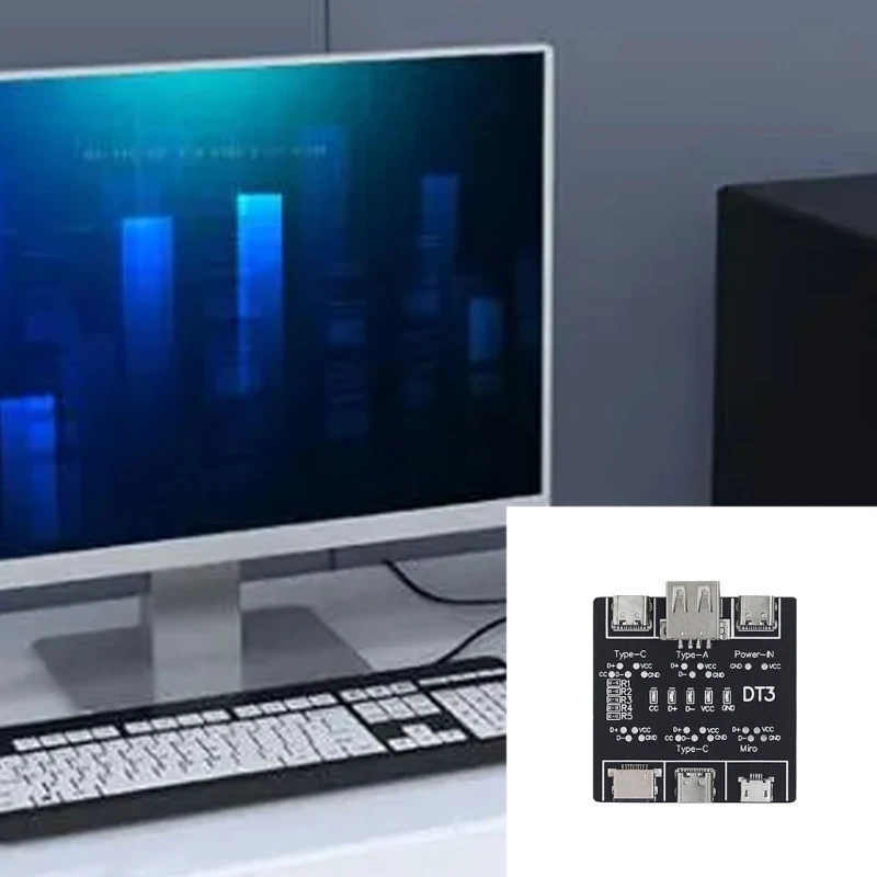 Data Cable Detection Board Test PCBBoard USB Type C Data Cable On-Offs Detection