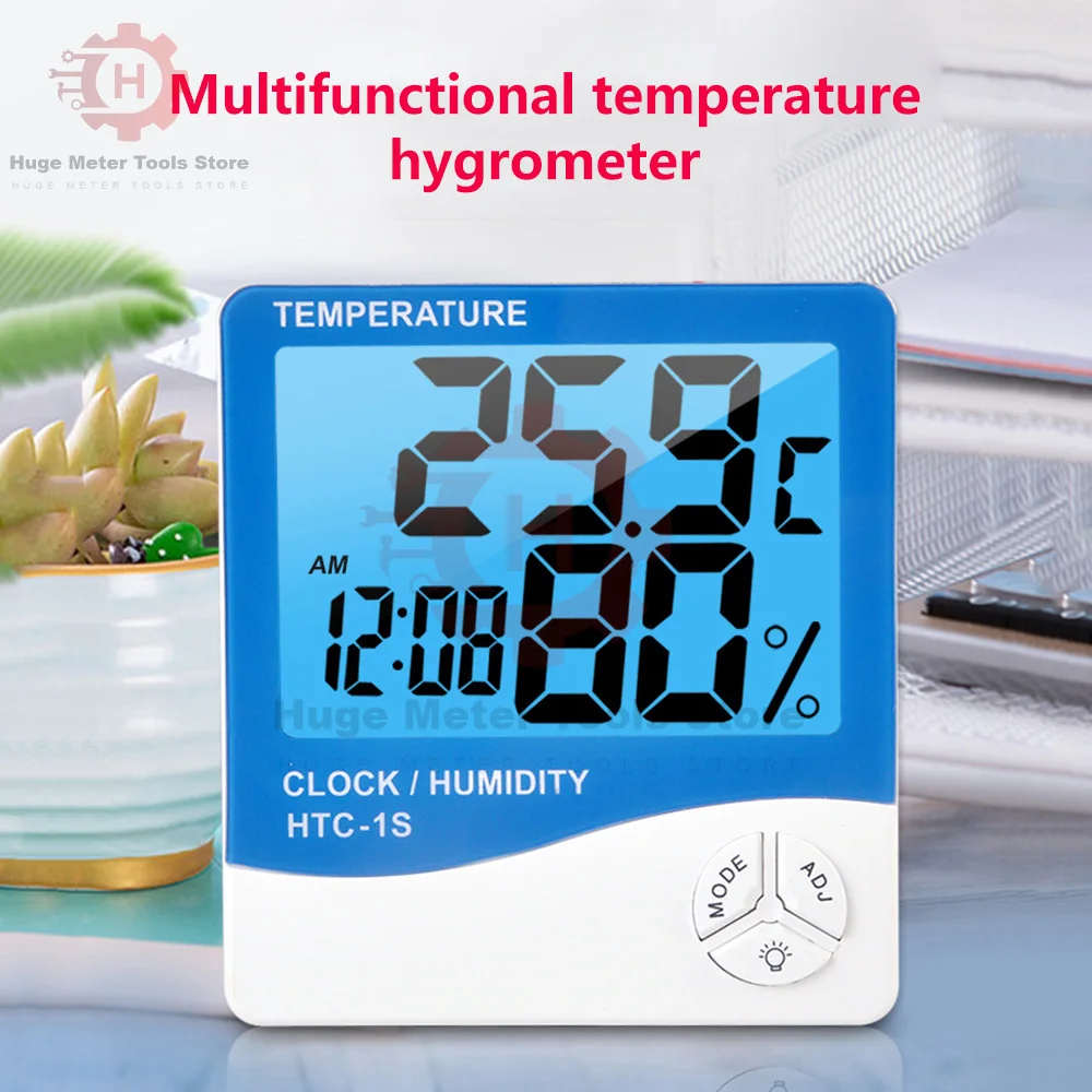 LCD Electronic Digital Temperature Humidity Meter HTC-1 HTC-2 Home Indoor Outdoor hygrometer thermometer Weather Station