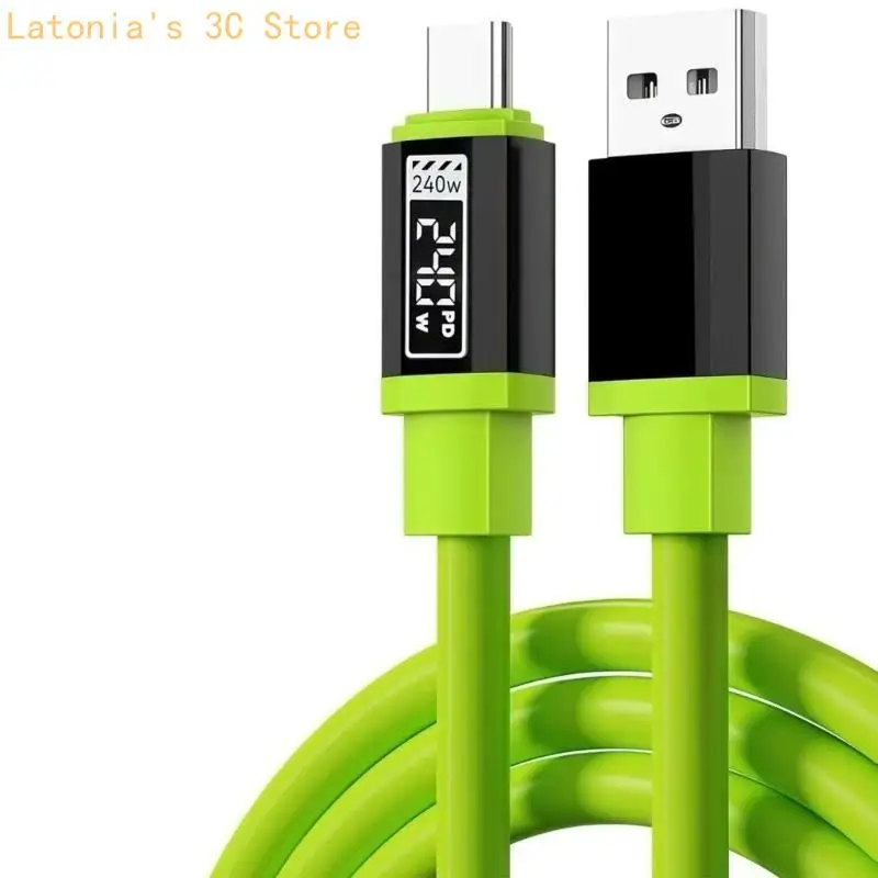 Fast Speed 240W Data Transfer Cable For Laptops Tablets And Phones Reinforced Connectors Wire Line X3UB
