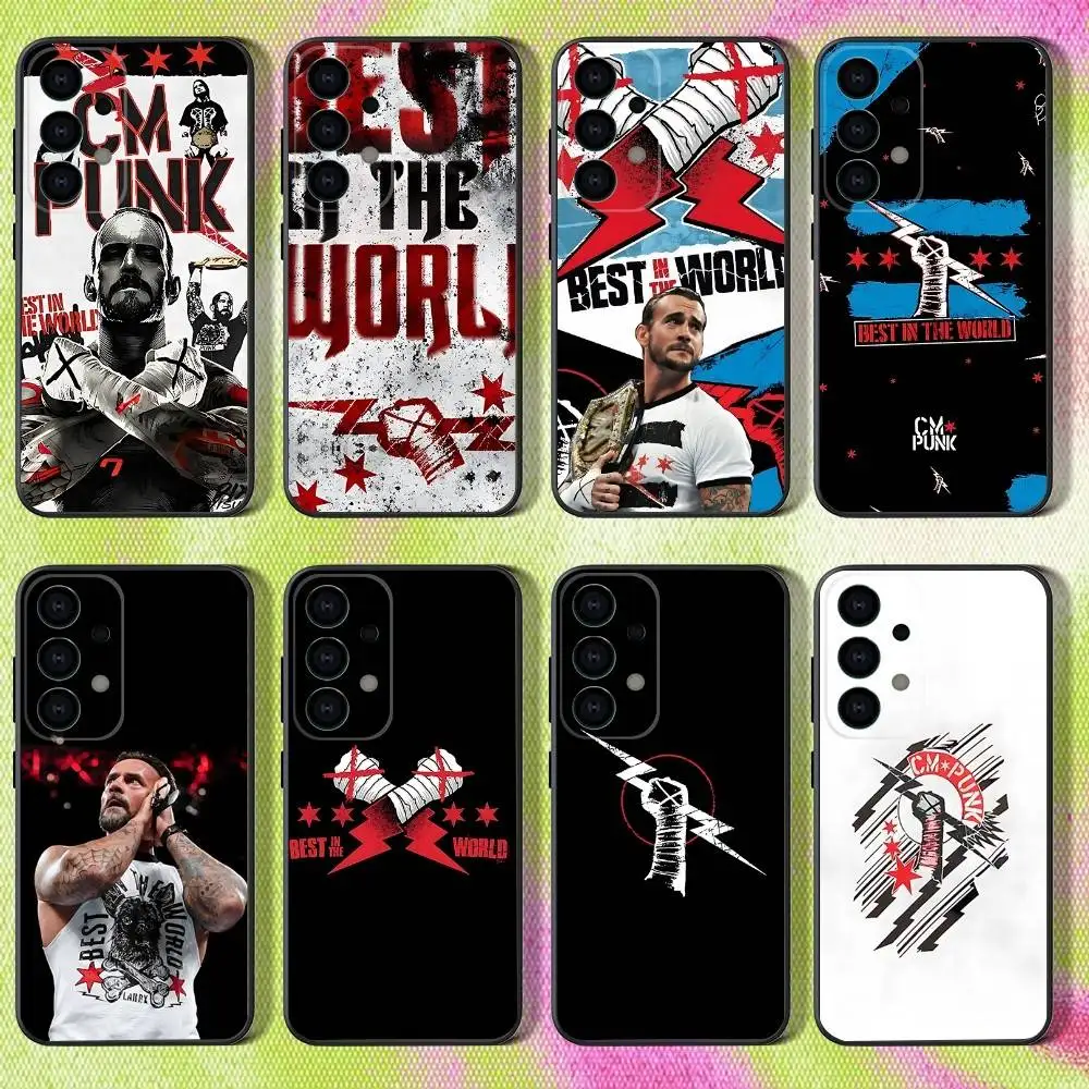 

Wrestler CM P-Punk Phone Case For Samsung S25,S24,S21,S22,S23,S30,Ultra,S20,Plus,Fe,Lite,Note,10,9,5G Black Cover