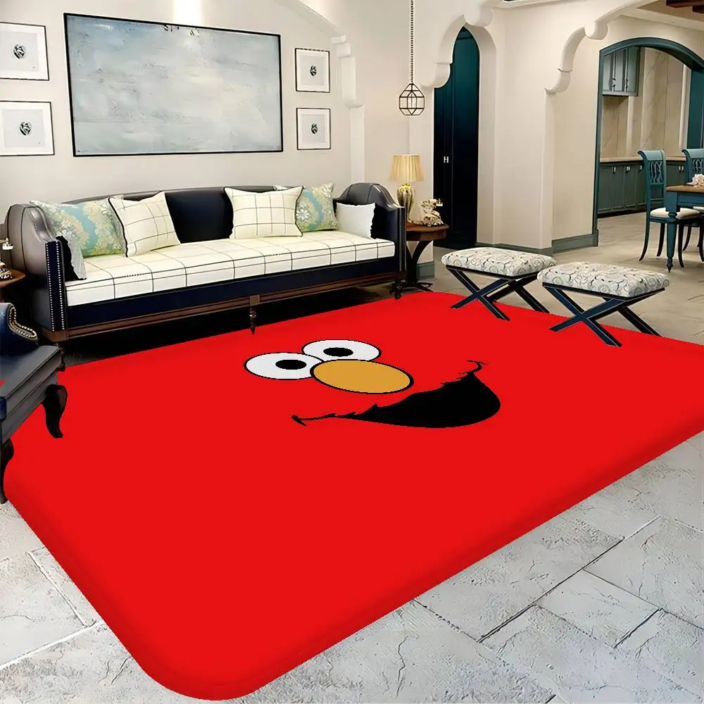 S-Sesame Street Cute Cartoon Floor Mat Cheaper Anti-slip Modern Living Room Balcony Printed Bedside Mats