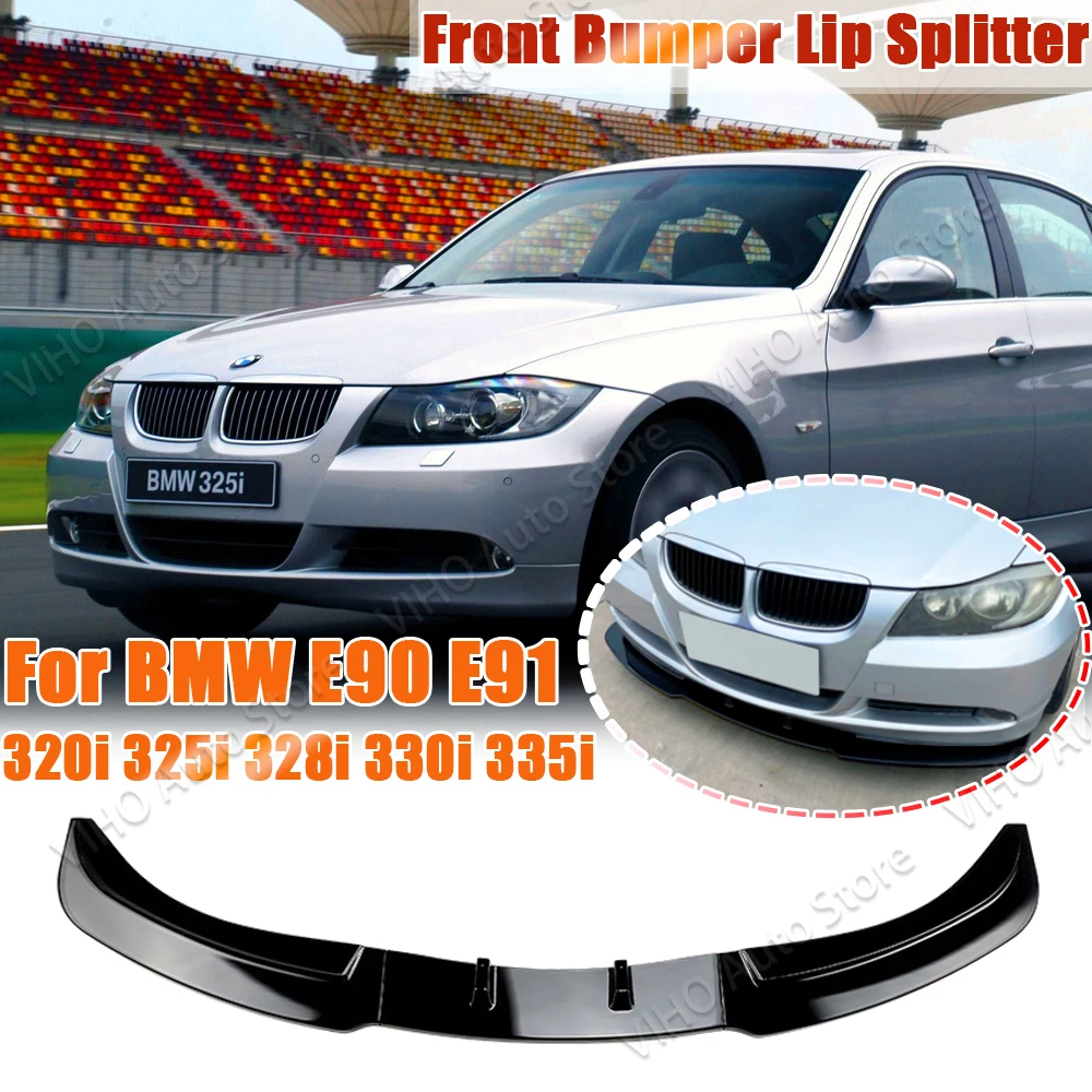 

E90 E91 LCI Facelift Car Front Bumper Lip Spoiler Splitter Canard Diffuser For BMW 3 Series 318i 320i 330i 2005-2008 Body Kit