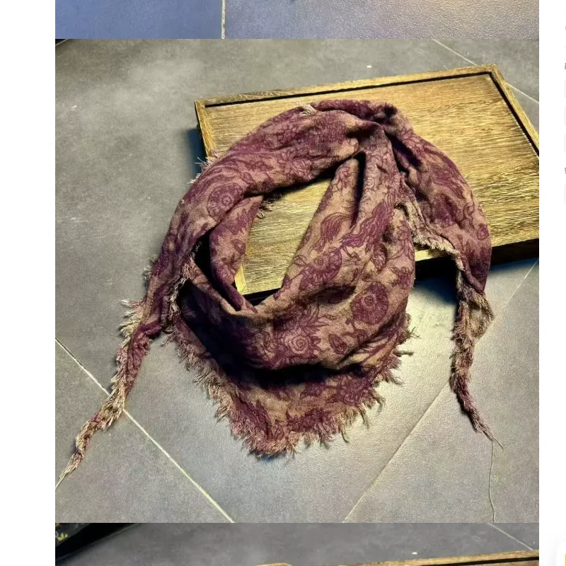 Digital Printed Sheer Fabric Triangle Scarf