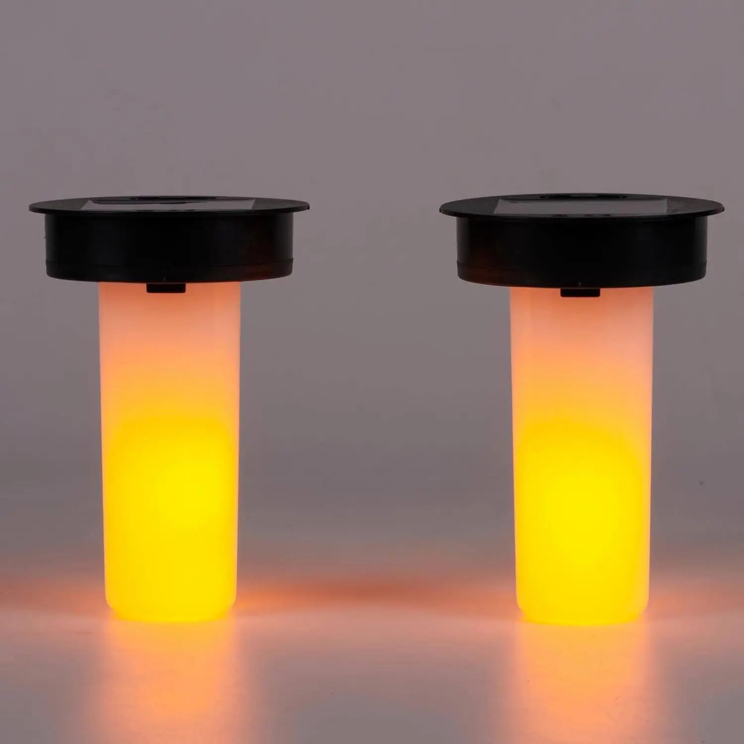 Flickering Flame Solar Lantern Waterproof Lights Replacement Top - Garden Decor Outdoor Lighting Decorative Patio Camping Lights