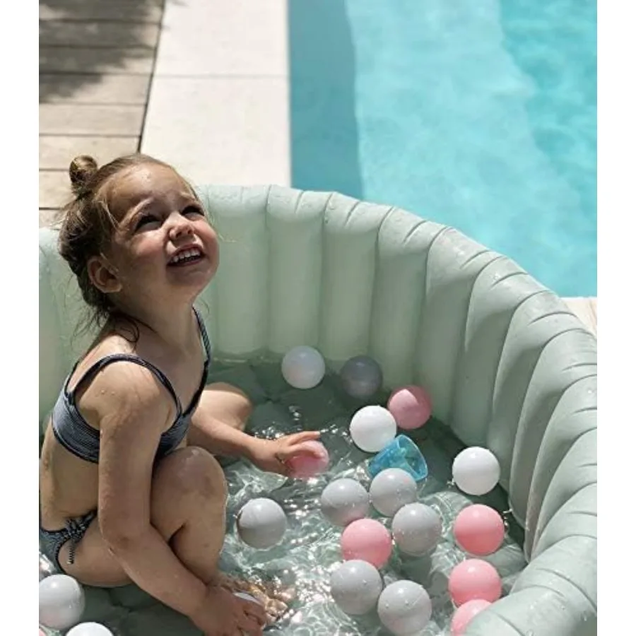 ボールピット用ボール、プール用おもちゃ、厚みのある柔らかいプラスチックボール、ボールピット用、BPAフリー、幼児用おもちゃ、白、透明、ピンク、300個