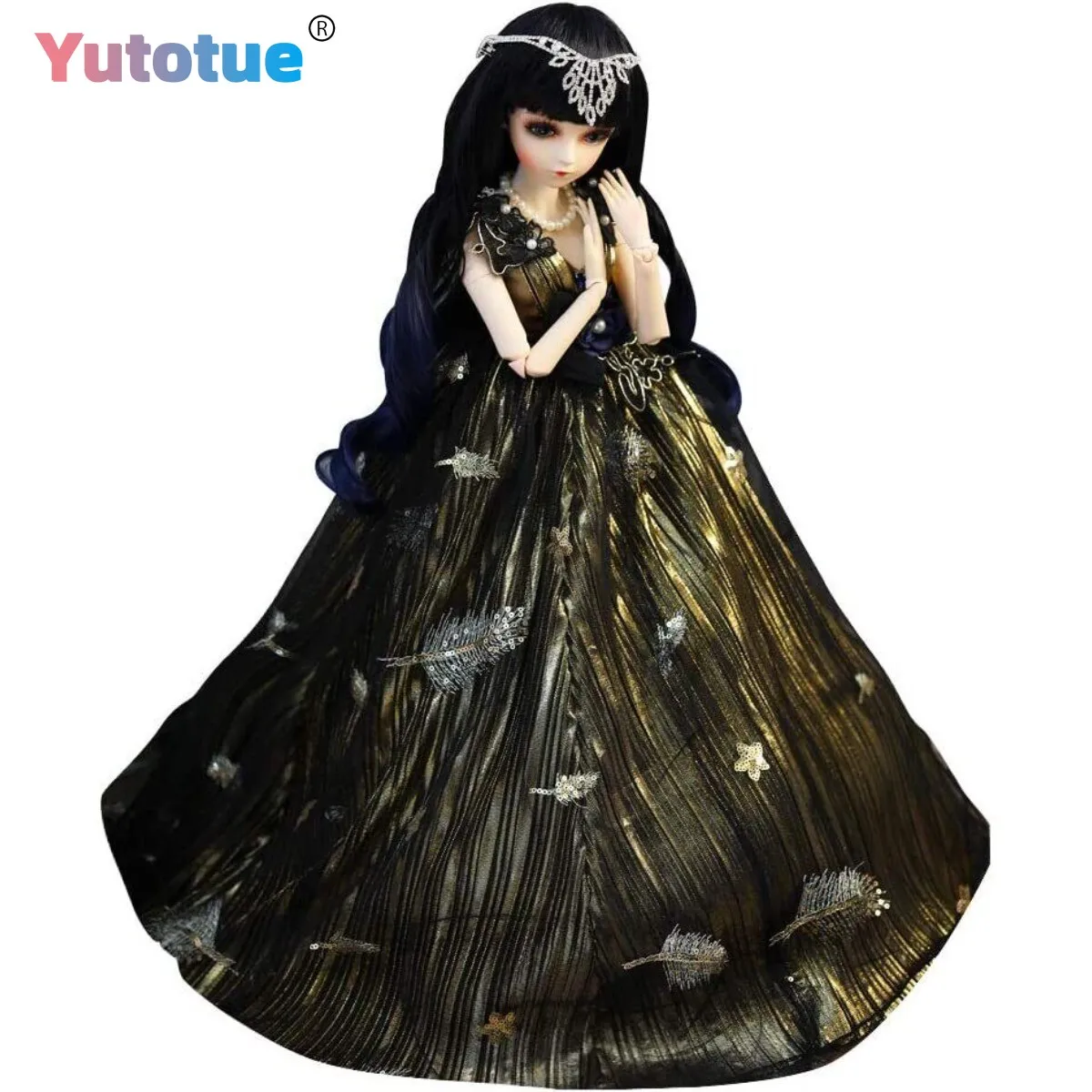ตุ๊กตา YUTOTUE ของขวัญสำหรับเด็กผู้หญิง ตุ๊กตา BJD ขนาด 1/3 สูง 60 ซม. ตุ๊กตาผู้หญิงพร้อมชุดแต่งหน้า ดวงตา และเสื้อผ้าครบชุด