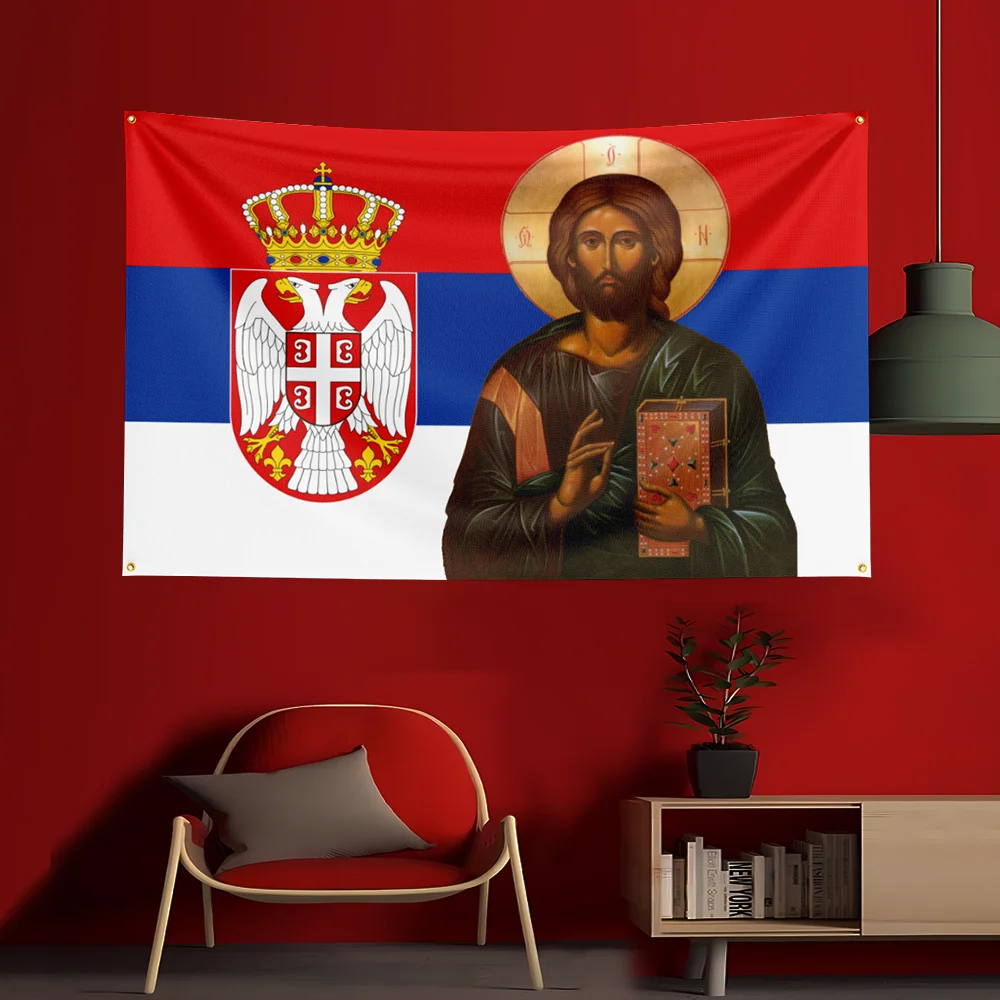 3X5 FT J-JesusS لعبة العلم البوليستر المطبوع حزب العلم لتزيين غرفة المرآب