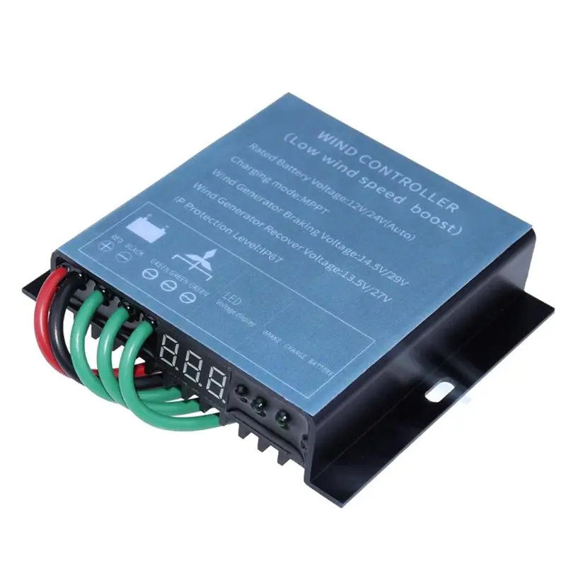 ABGN Wind Driven Generator Controller 12/24V 800W MPPT Wind Charge Controller Wind Turbine Generator Controller with Monitor