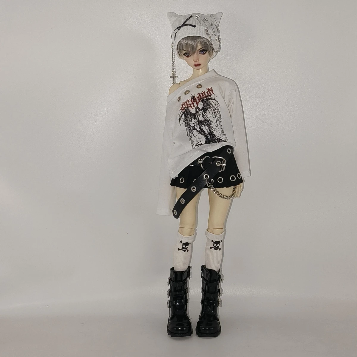 1/4 1/6 Doll's Clothes Suit Hat+top+skirt+socks for 45/30cm Bjd Doll Versatile Set Girl Toy Play House Doll Accessories, No Doll