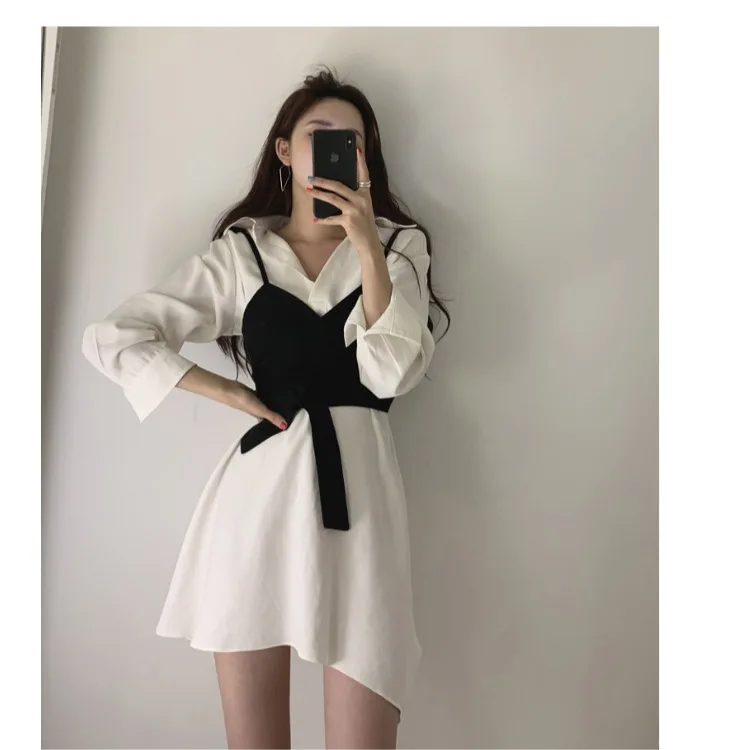 

Шикарная женская юбка с запахом по краю и запахом на груди Dr, комплект из двух предметов Elisable, осенняя коллекция Nz