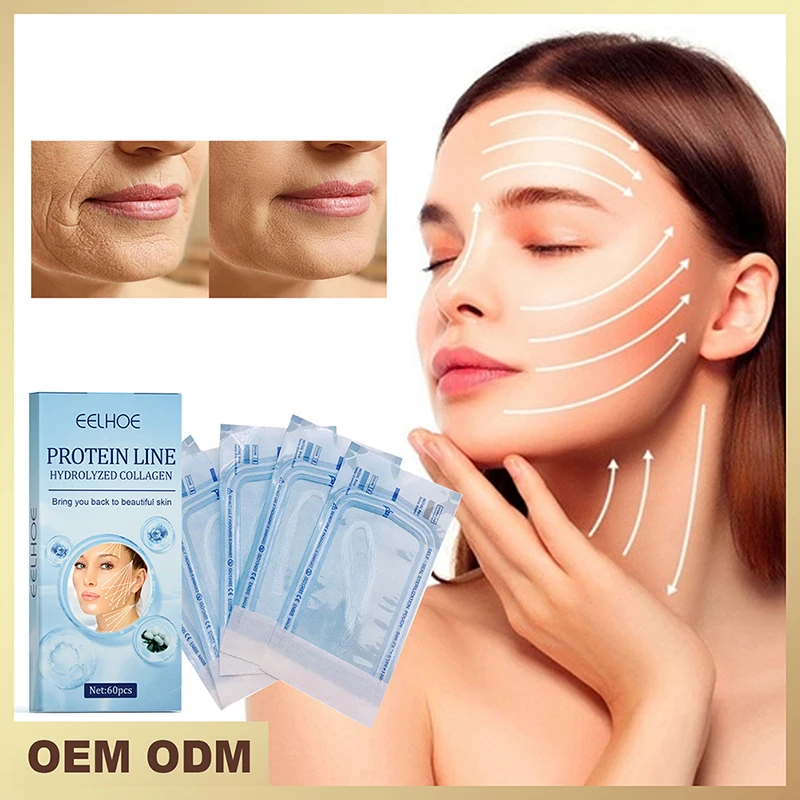 60 Protein Line No Needle Silk Fibroin Line Essence Collagen Thread Facial Lift Anti Aging Hyaluronic Tightening Skin Care