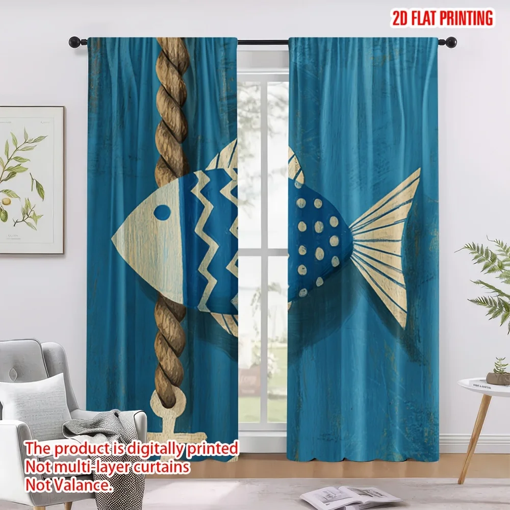 Abstract fish-keel style sailboat curtains, with pole-mounted installation. Suitable for living rooms, dining rooms and hotels