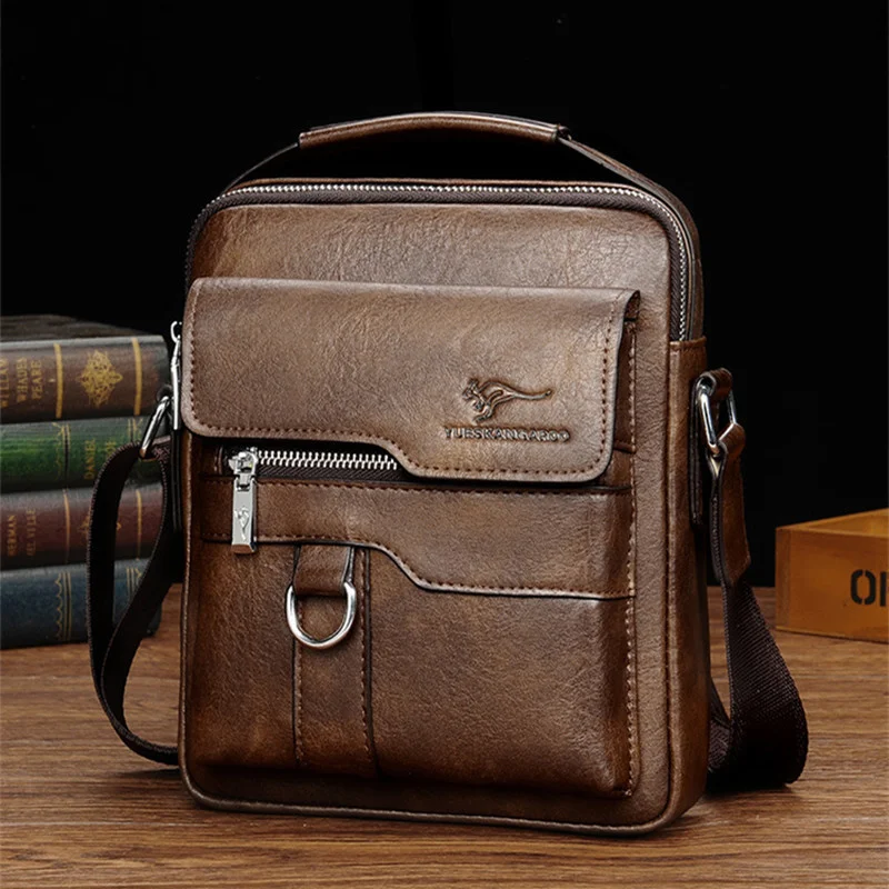 

Vintage Genuine Leather Shoulder Bag For Men Strap Handbags Business Male Crossbody Messenger Man Tote