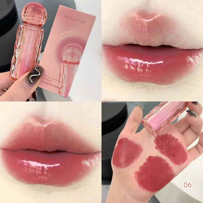 Mirror Moisturizing Lip Glaze GLOSS Lasting กันน้ํา Non Stick CUP แต่งหน้า Lip Plumper Oil Liquid Glaze เครื่องสําอางเกาหลี