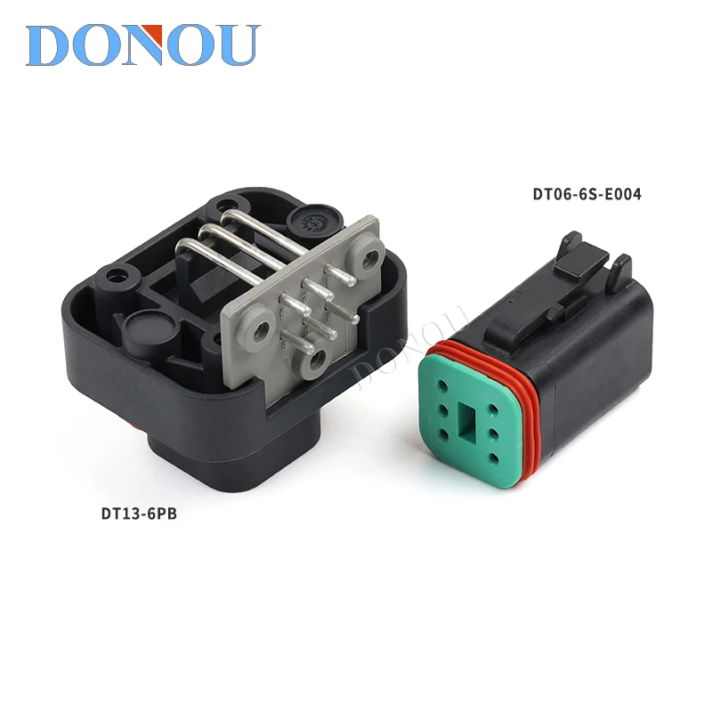 DT13-6PB Deutsch Engineering Waterproof connector harness connector 6P bent pin base Black DT06-6S-E004