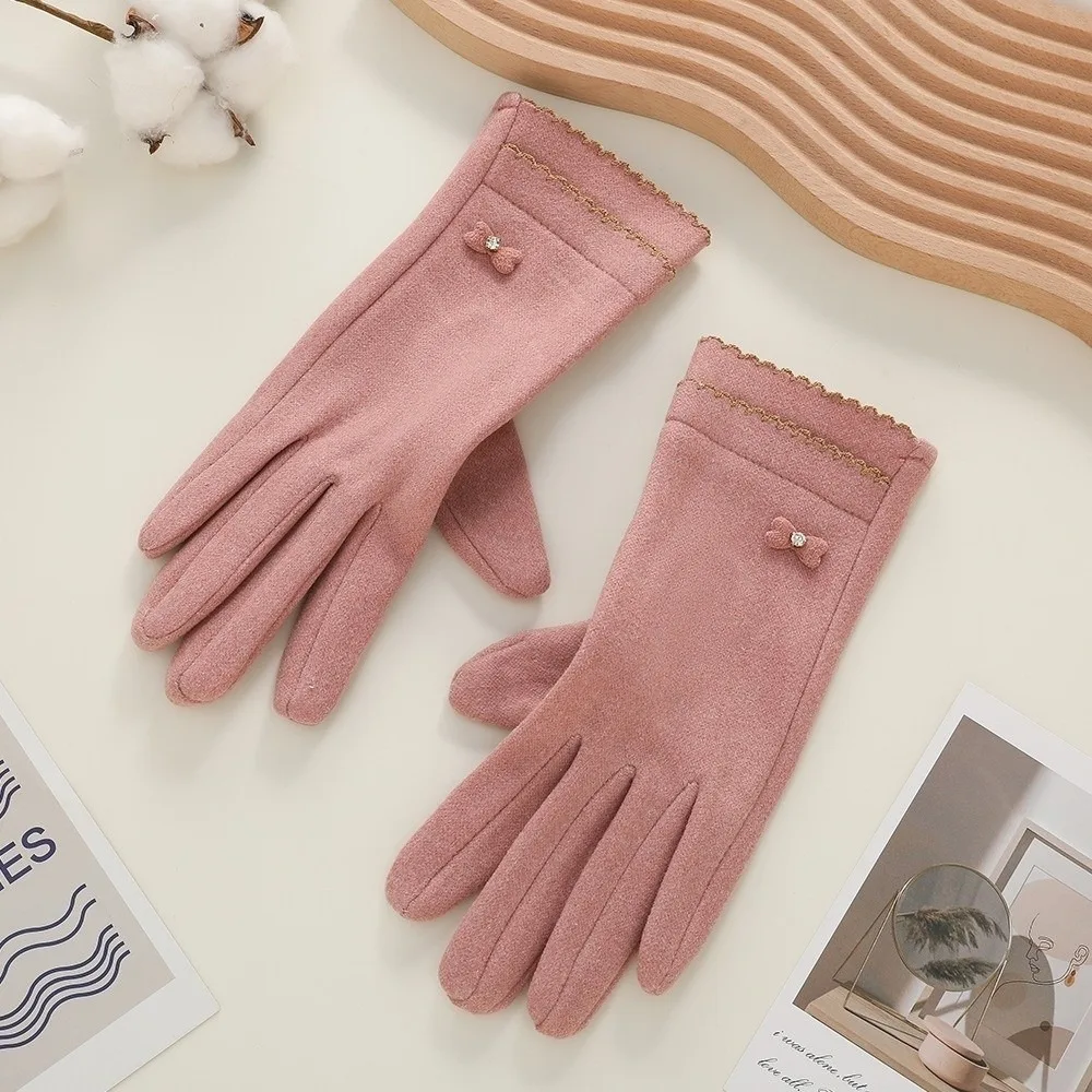 

New Plush Winter Gloves Touchable Screen Warm Touch Screen Gloves Coldproof Flip Finger Skiing Gloves Girls