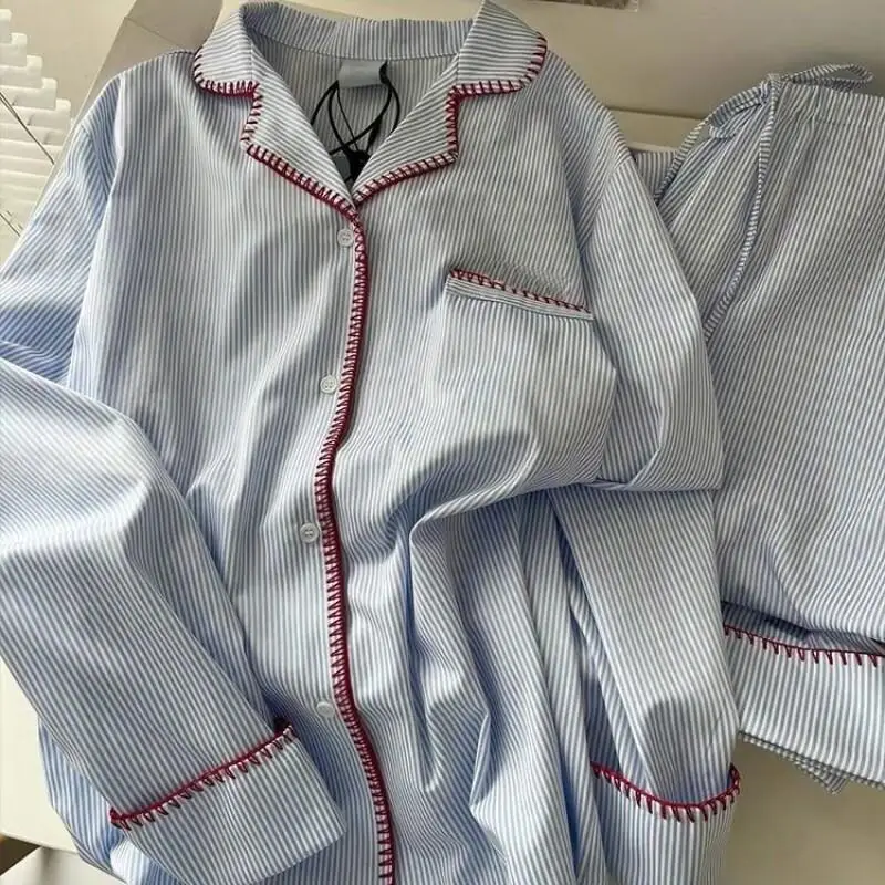 여성용 파자마 세트 여성용 따뜻한 겨울 파자마 루즈하고 캐주얼한 패셔너블 홈웨어 파자마 귀엽고 부드러운 파자마 세트