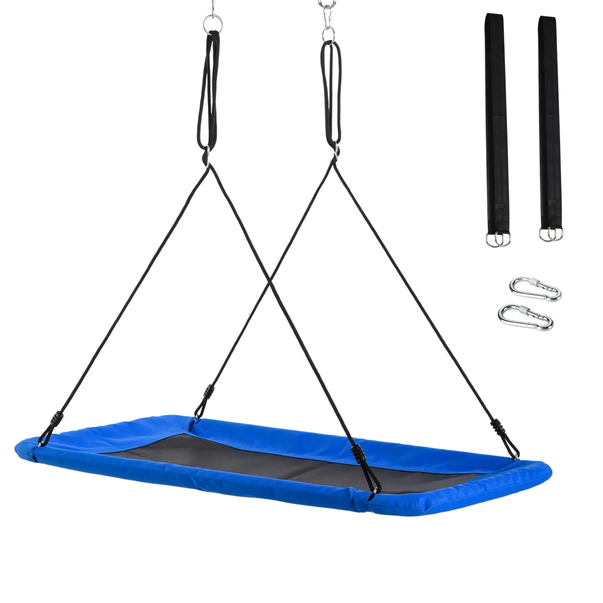 Outsunny garden kids swing 150 kg + 3 years with adjustable ropes 900D Oxford fabric and Metal 150x80x180 cm blue