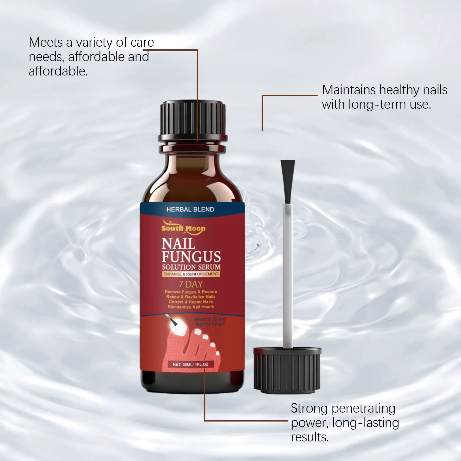 Stärkendes Nagelpflegeserum, nährt effektiv Pilz, stärkt spröde Nägel, spendet die Nageloberfläche