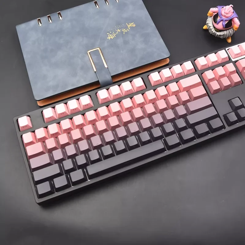 

Механические клавиатурные колпачки Gradient Shine Through RGB с градиентным эффектом, профиль OEM, с боковой печатью, PBT, Double Shot, для клавиатур с переключателями MX