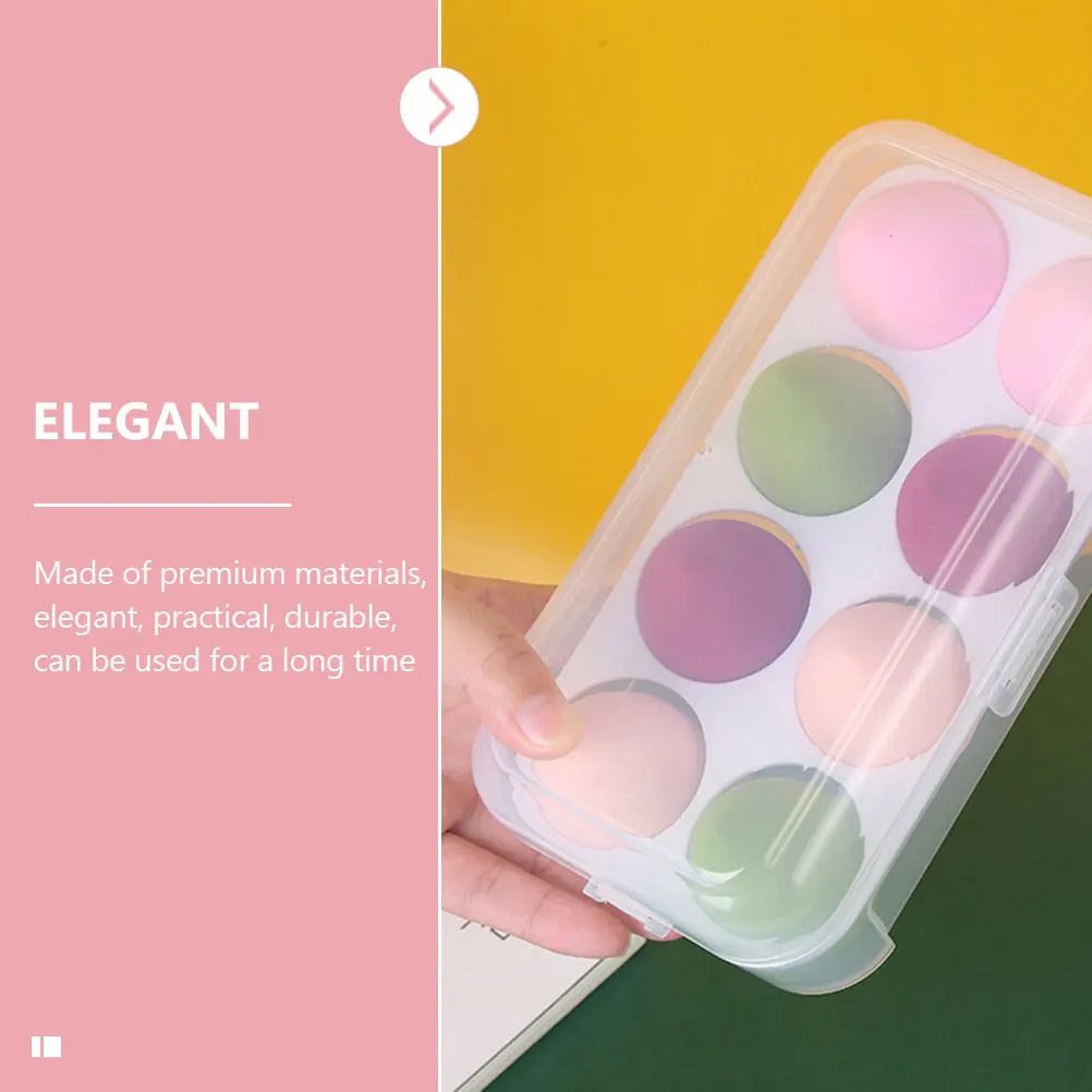 

2Pcs Makeup Sponge Storage Boxes Large Capacity Stable Stackable ganizer Containers Beauty Egg Holders