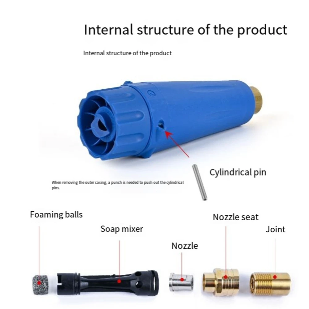 High Pressure Washer PA Foam Gun Car Wash Foam Sprayer Nozzle Tip for Self‑Service Car Cleaning Accessory
