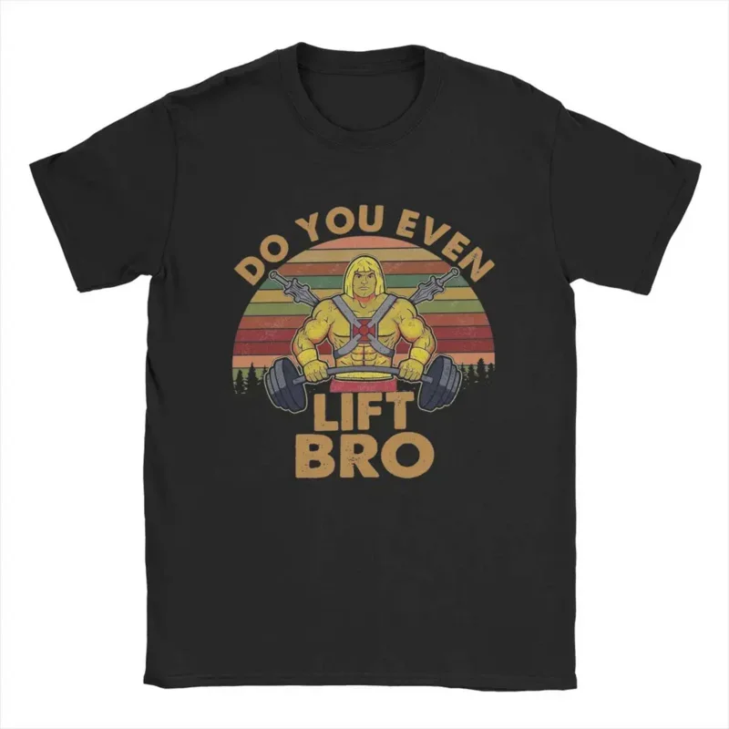 Do You Even Lift Bro He Man Masters Of The Universe Men's T Shirt Casual Tee Shirt Crewneck T-Shirts Cotton Graphic Tops