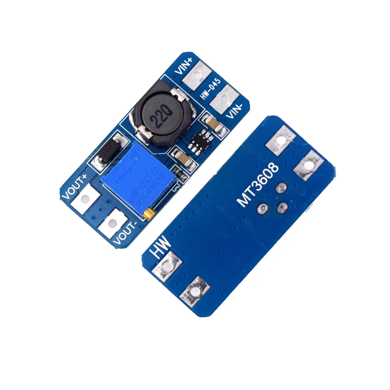 5PCS MT3608 Boost Module DC-DC Step Up Converter Booster Power Supply Module Board Max 2A 2V-24V To 5/9/12/28V for Arduino