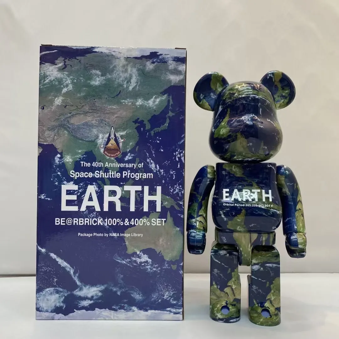 

Bearbrick 400% новая земля, высота 28 см, 11 дюймов, суставы могут быть вращаются, коллекция фигурок, украшение, подарочная кукла