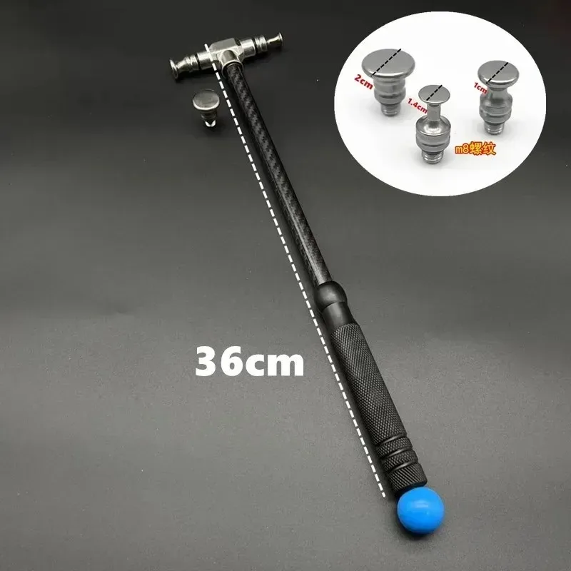 مطرقة إصلاح دنت السيارة، مطرقة تسوية قرع، أداة إصلاح قابلة للاستبدال من ألياف الكربون والفولاذ المقاوم للصدأ #6