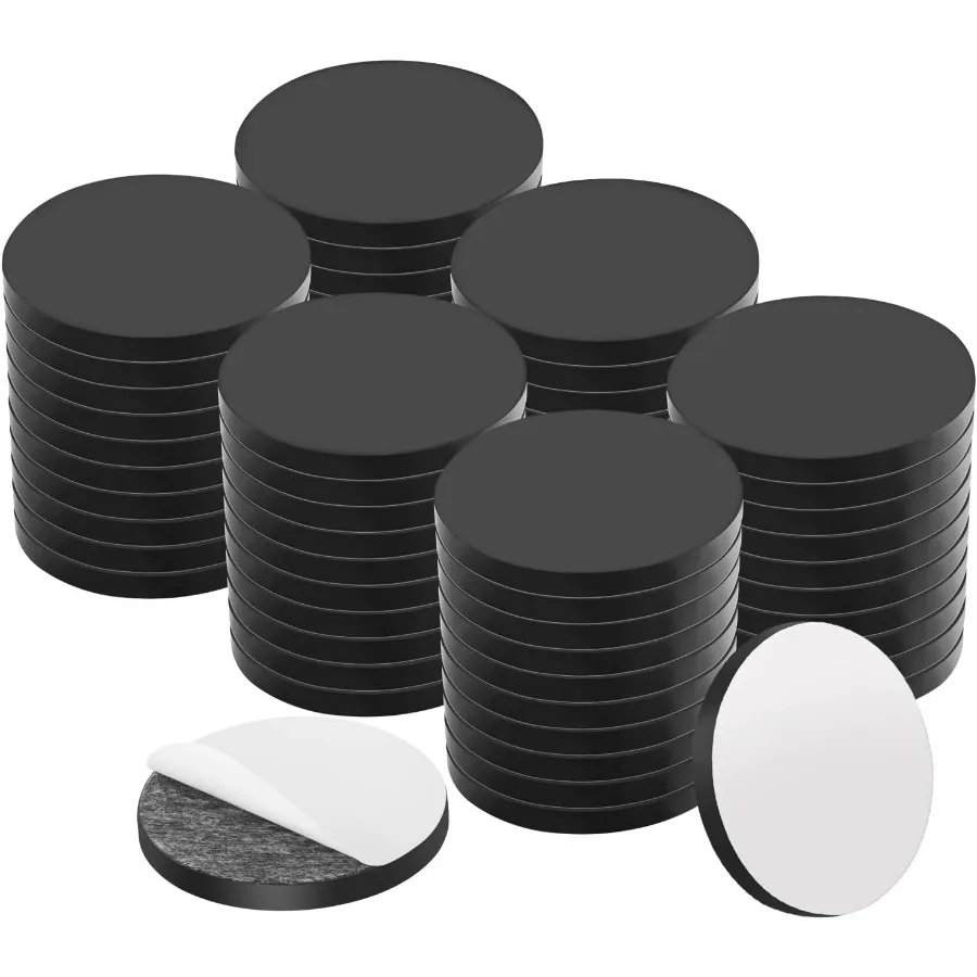 แม่เหล็กจุดแบบยืดหยุ่นพร้อมกาวในตัว 60 ชิ้น แม่เหล็กกลมขนาดเล็กแบบมีกาวด้านหลัง ลอกแล้วติด