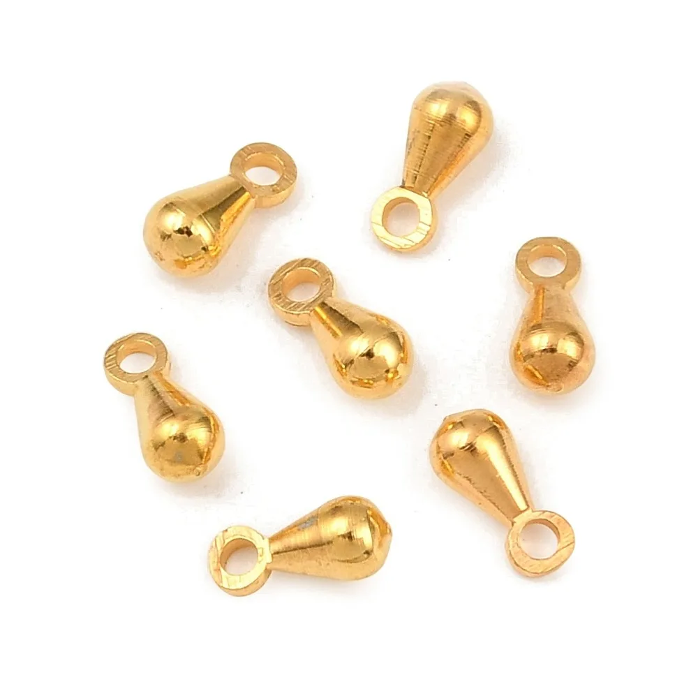 

50 шт. фурнитура для ювелирных изделий, латунный удлинитель цепи, капля в форме капли, без никеля, ширина около 3 мм, длина 5,5 мм. Отверстие: 1 мм