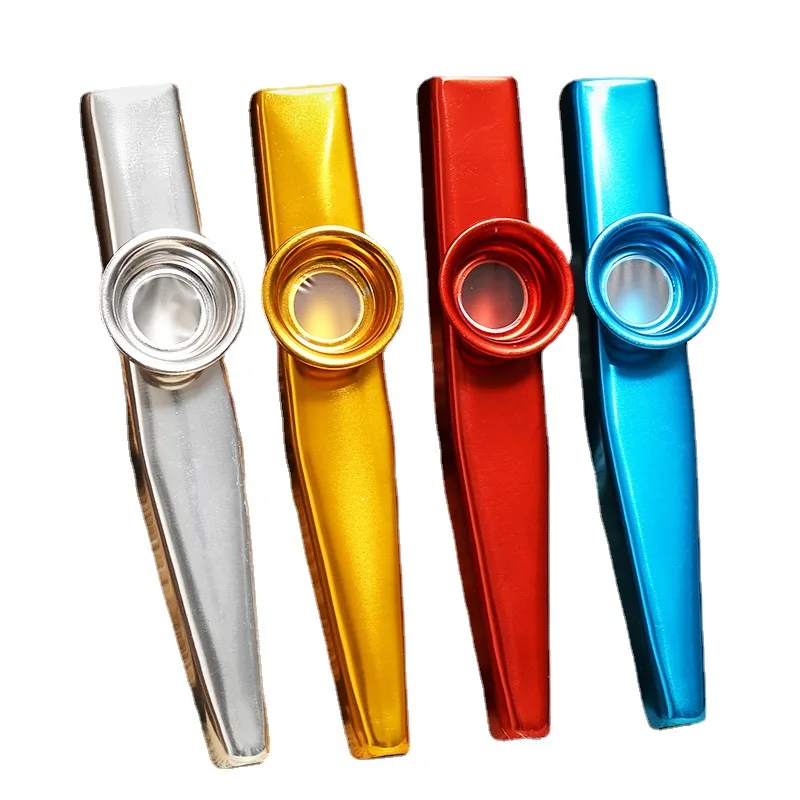 Metal Kazoo Aluminum Alloy Portable Woodwind Instrument Lightweight Simple Design Kazoo For Beginners Kids Party Musical Toy