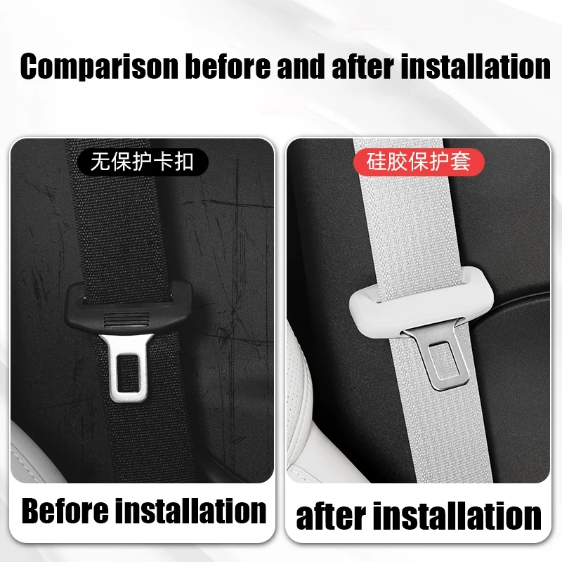 For Tenet T7 2025 2026 Seat belt protective cover made of silicone material for car interior protection - view 2