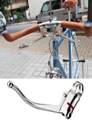 Road Bicycle Aluminum Brake Lever Handle,Travel Bike Bend Butterfly Horn Handlebar, Multi-angle Guidonnet Levers V Brake