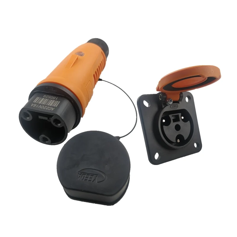 YEEDA Y30 orange three-wire110-220v16a Electric four-wheeler charging plugs and sockets