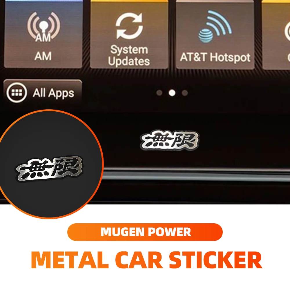 For Honda Mugen Power Stainless Steel Metal Material Car Body Stickers Auto Decorative Accessories Car Styling