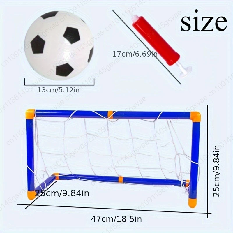 كرة قدم صغيرة قابلة للطي في الأماكن المغلقة، مجموعة شبكة هدف، مضخة رياضية للأطفال في الهواء الطلق، لعبة منزلية، هدية عيد ميلاد الطفل من البلاستيك #6