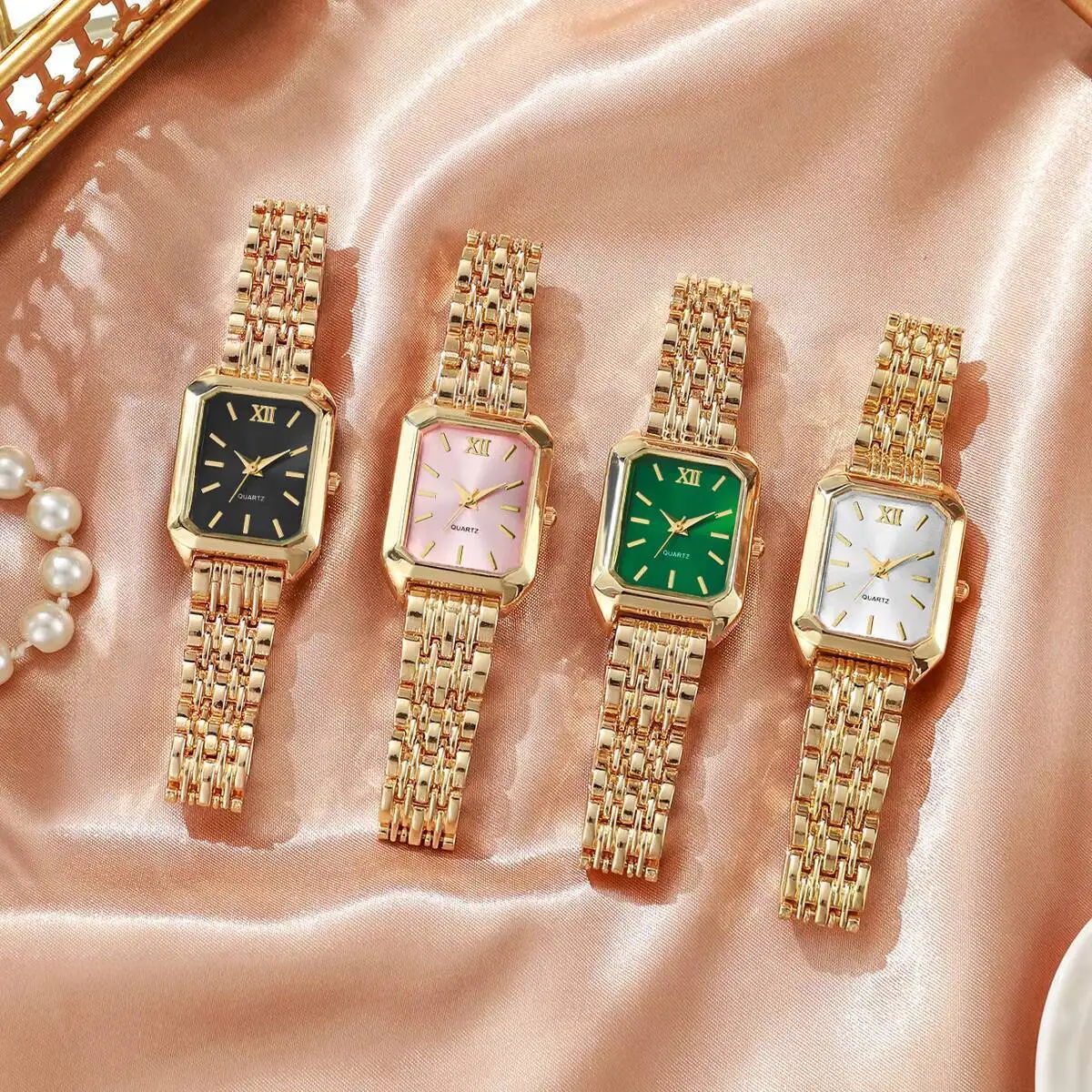 Elegant Rectangle Women Watches Fashion Ladies Quartz Wristwatches Reloj Mujer Girls Clock Gift（Without Box）