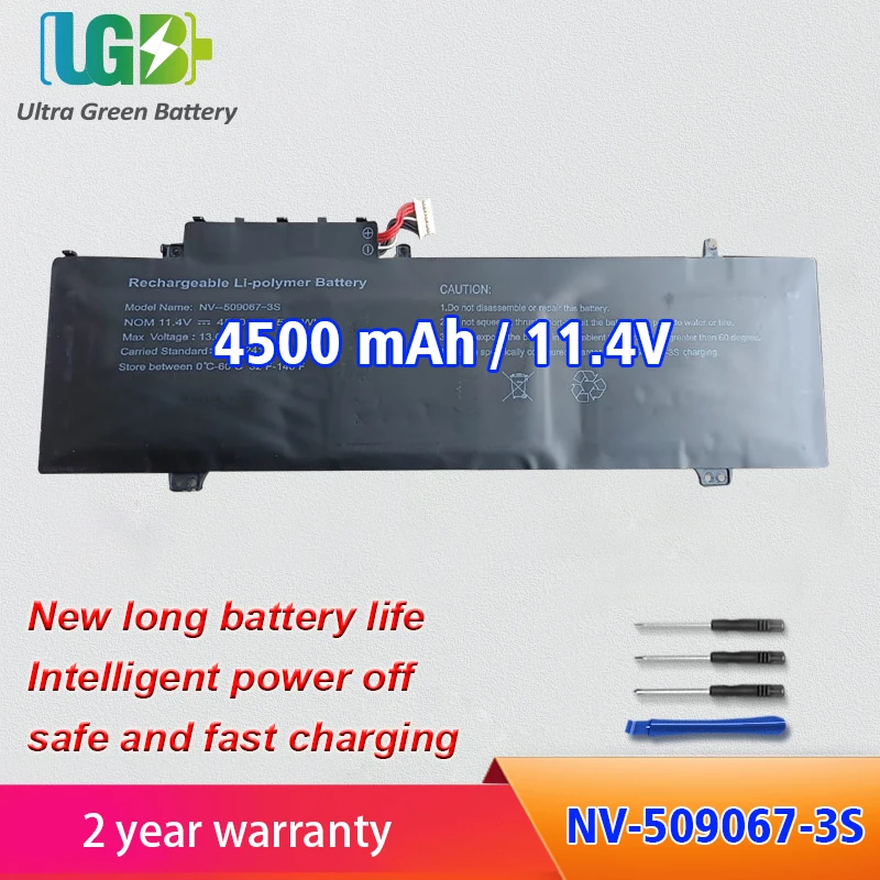 

UGB New NV-509067-3S Battery For GWTN141-2 GWTN141-4 UTL-509068-3S 5376275P Laptop Battery 11.4V 4500mAh 51.3Wh