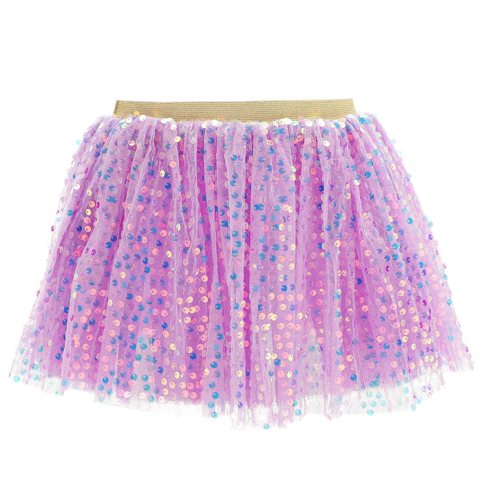 

Tulle Skirt Cupcake Dress Birthday Princess Toddler Purple 3-8 Years Sequin Design Lightweight Cosplay Stage Costume