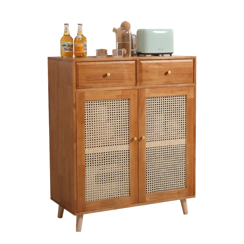 Dinner side cabinet, wall cabinet, storage cabinet, tea water cabinet, kitchen storage cabinet, rattan woven cabinet