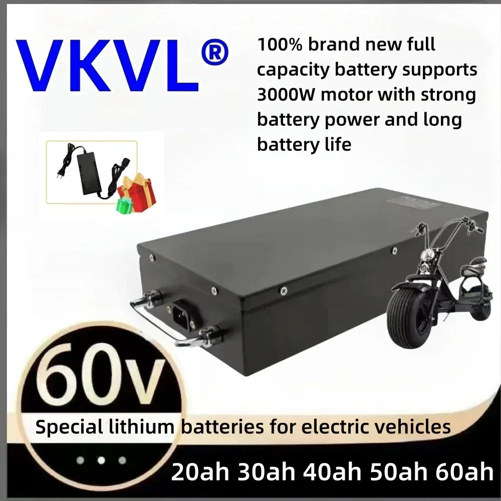 Air fast transportation 60V New Full Capacity Power 18650 Lithium Battery 20ah-100ah Lithium Battery Pack Suitable for 250-2000W