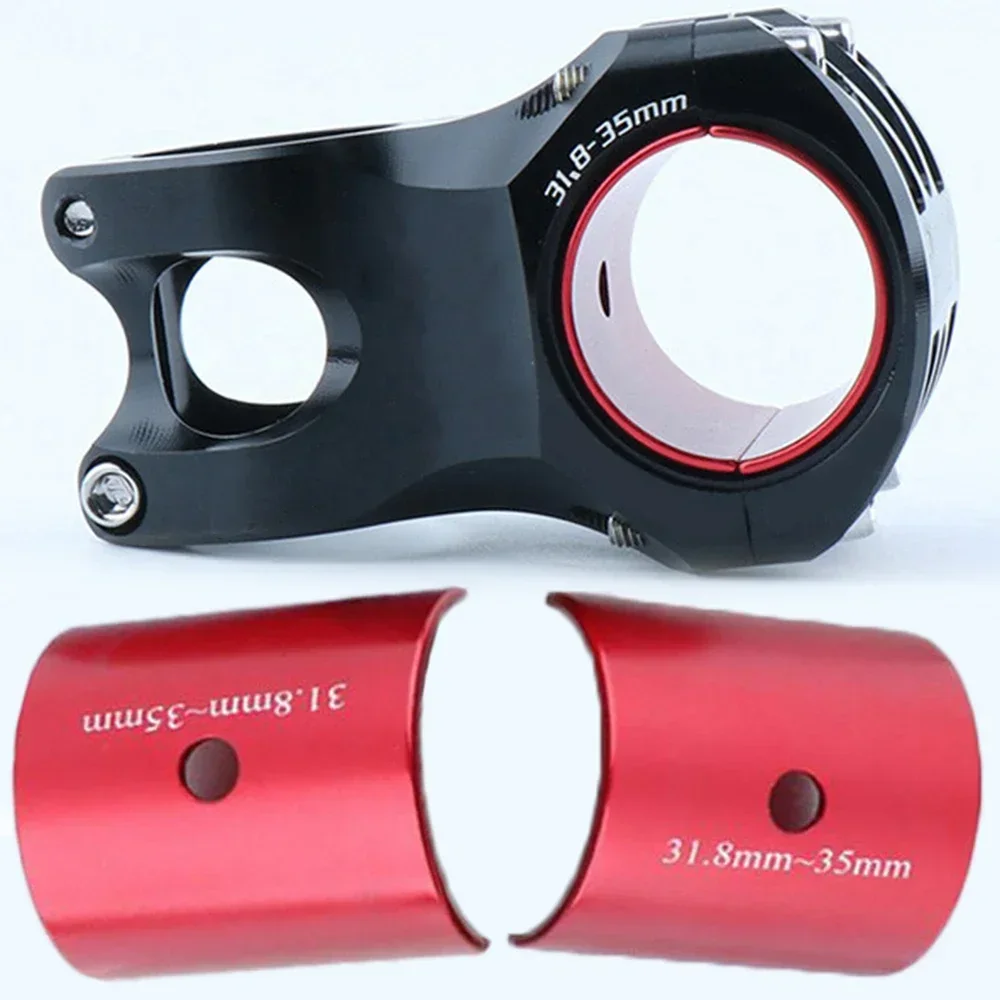 Reducer Handlebar Stem Reducer Shim Converter Red Spare 31.8mm to 35mm Adapter Aluminum Alloy Bar Bicycle Bore